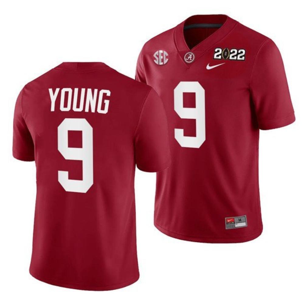 Alabama Crimson Tide 9 Bryce Young 2022 Patch Red College Football Stitched Je