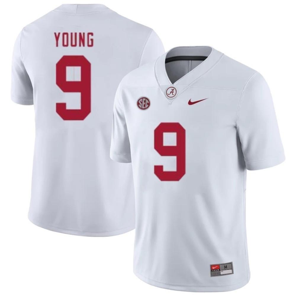 Alabama Crimson Tide 9 Bryce Young Ncaa Football Game Jersey   White