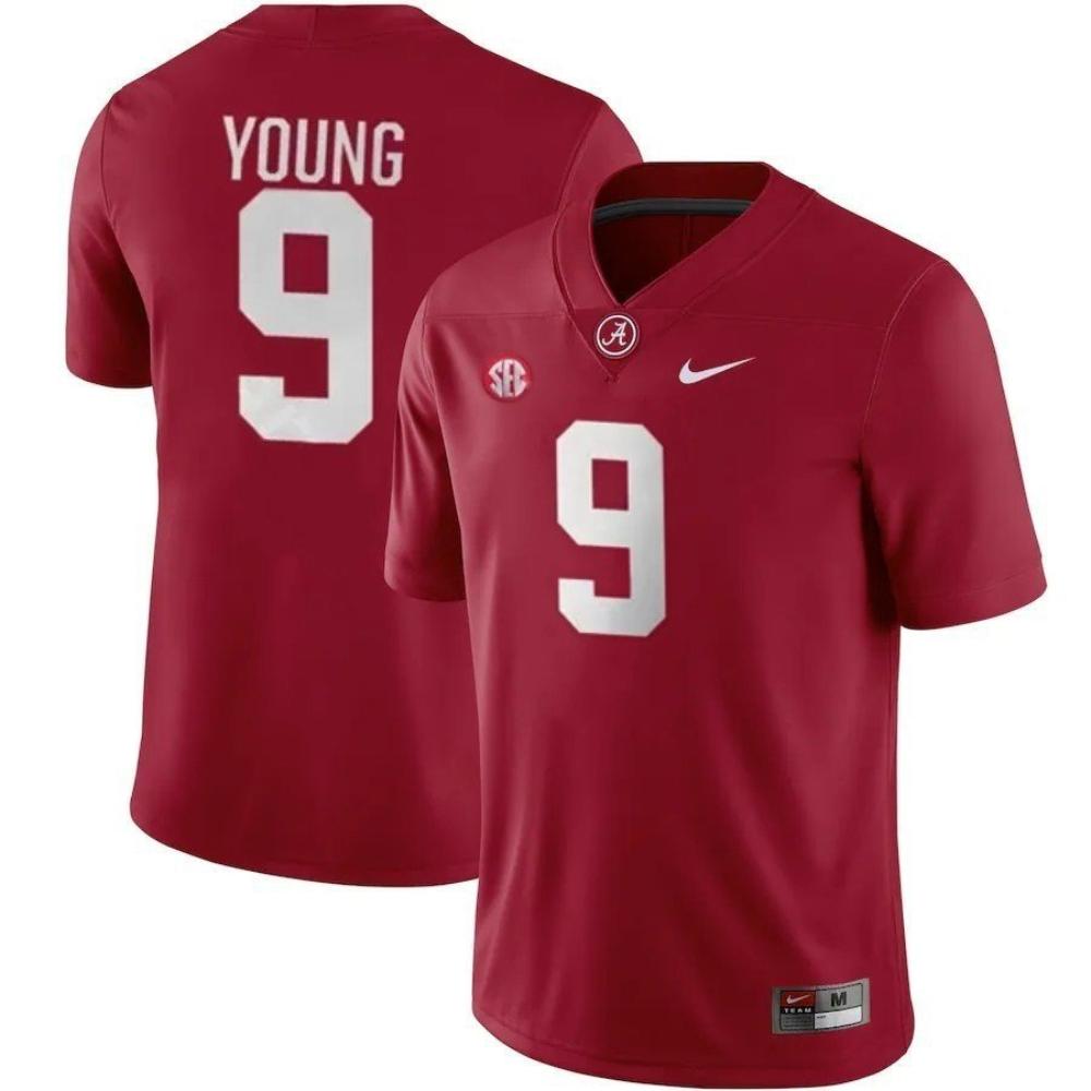 Alabama Crimson Tide 9 Bryce Young Red Stitched Jersey