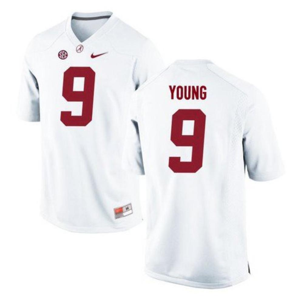 Alabama Crimson Tide 9 Bryce Young White Stitched Jersey