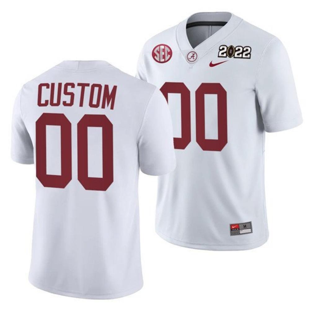 Alabama Crimson Tide Active Player Custom 2022 Patch White College Football Sti
