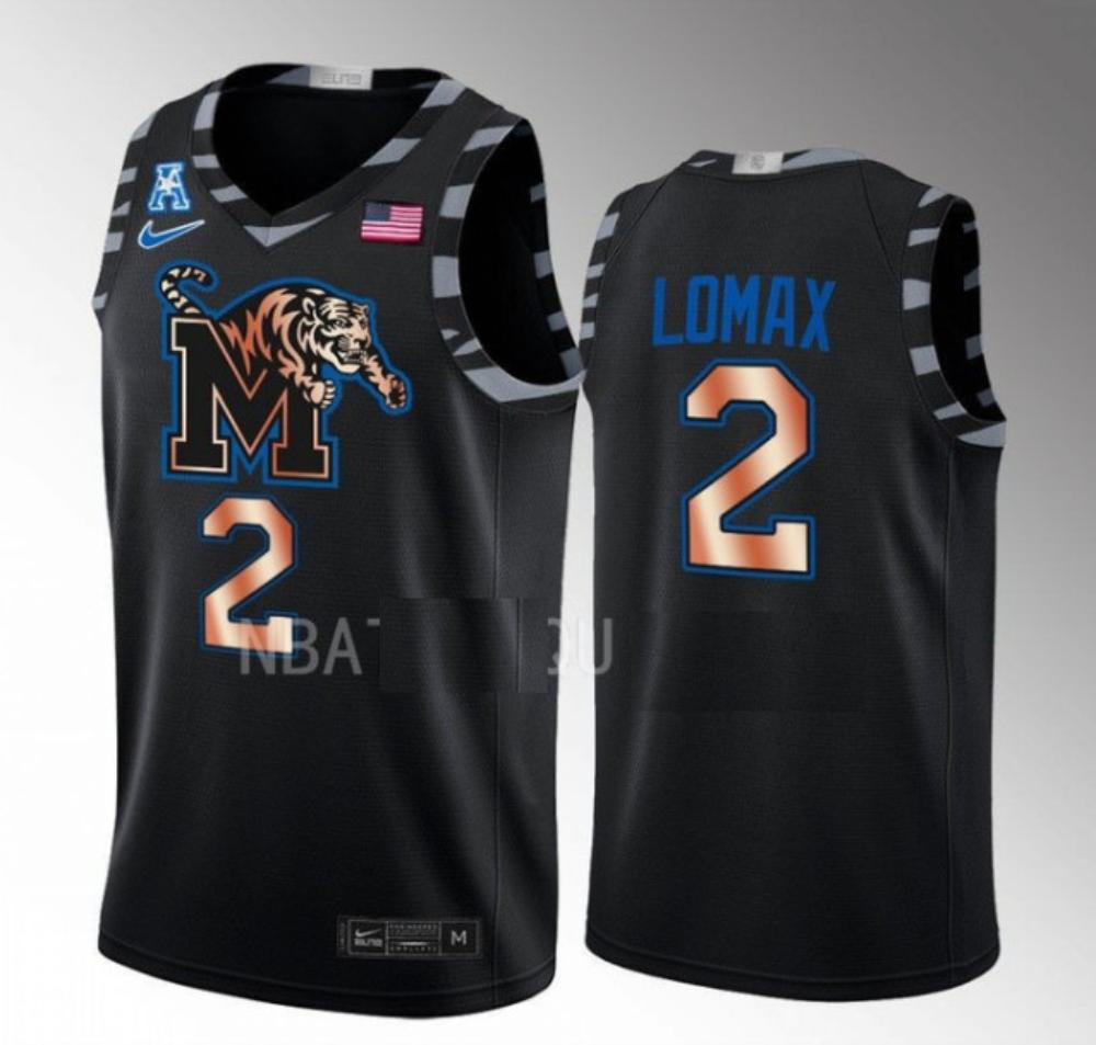 Alex Lomax 2 Ncaa Memphis Tigers Basketball College Jersey Black