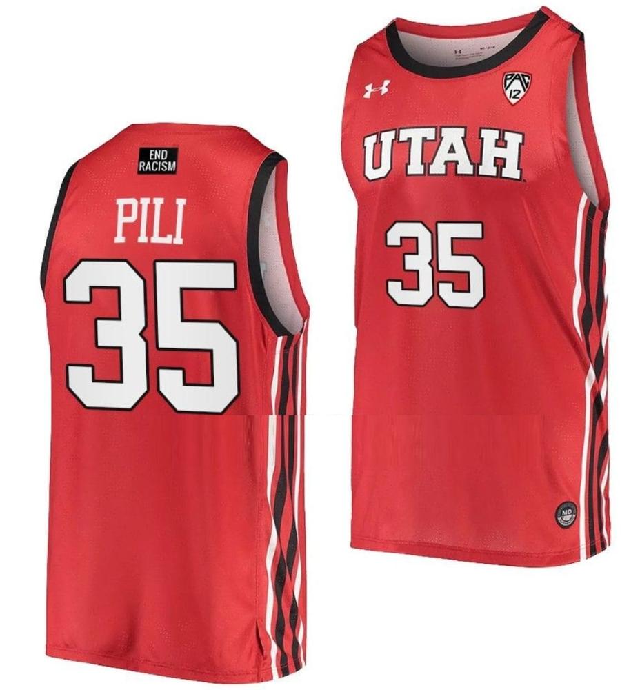 Alissa Pili Jersey 35 Utah Utes College Basketball Red