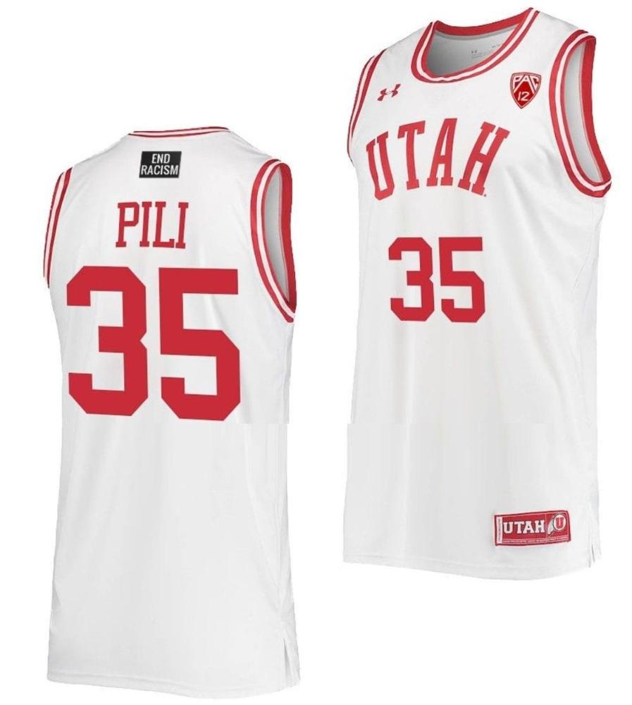 Alissa Pili Jersey 35 Utah Utes College Basketball White