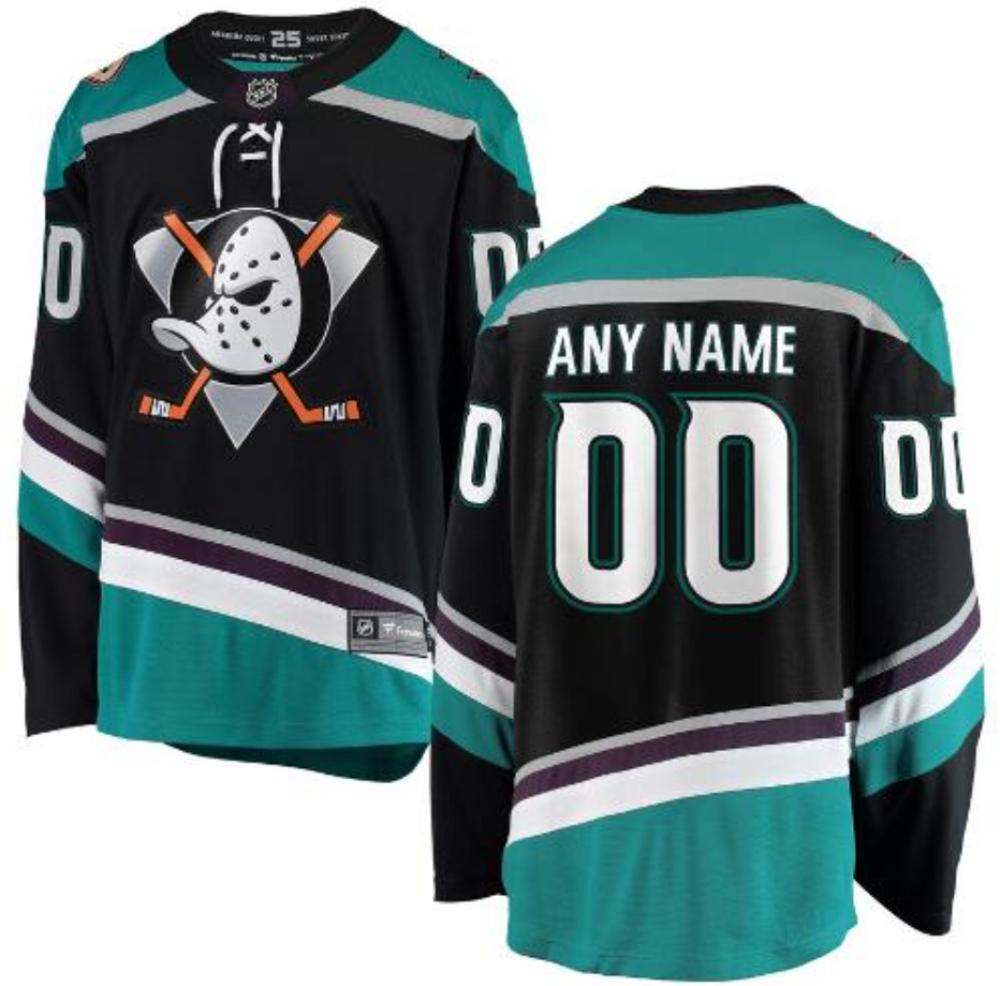 Anaheim Ducks Fanatics Branded Alternate Breakaway Custom Jersey   Black