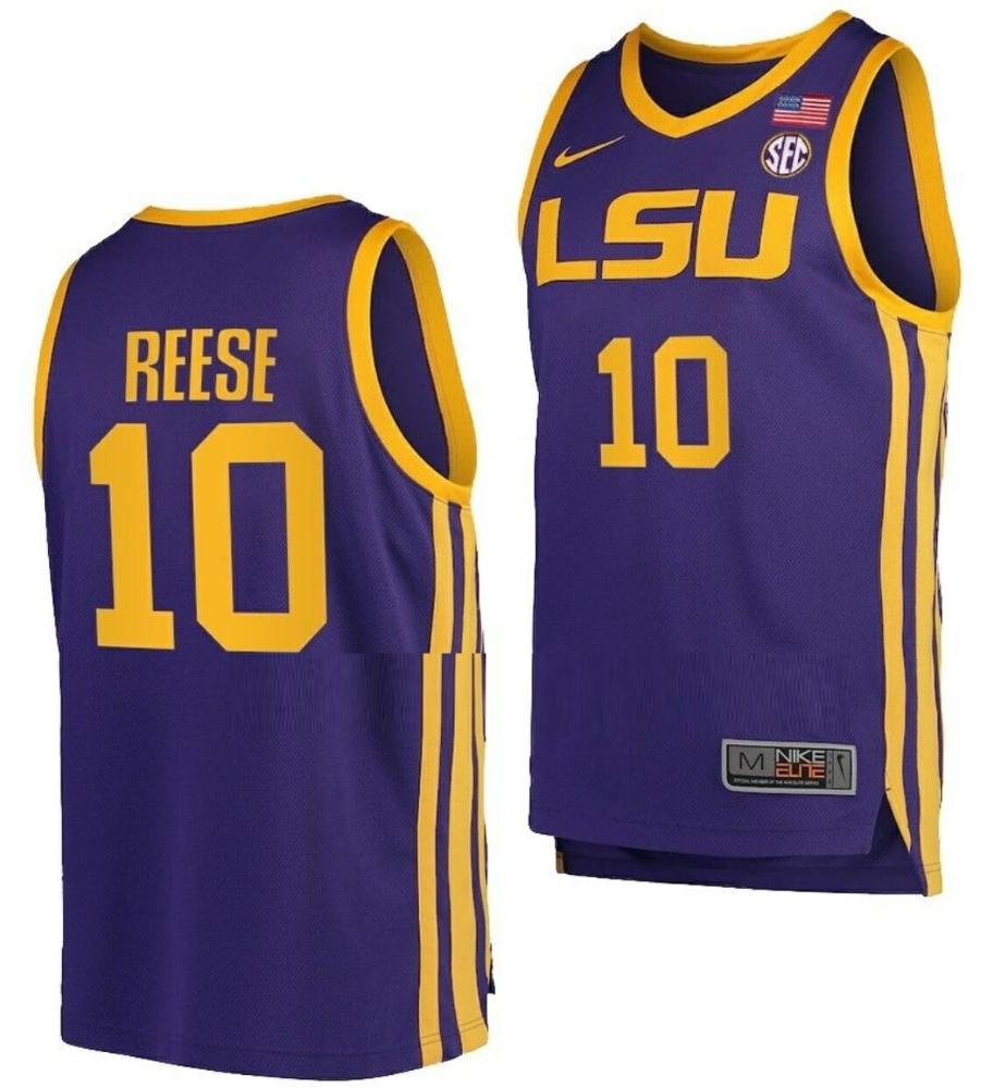 Angel Reese Jersey Lsu Tigers College Basketball Purple 10