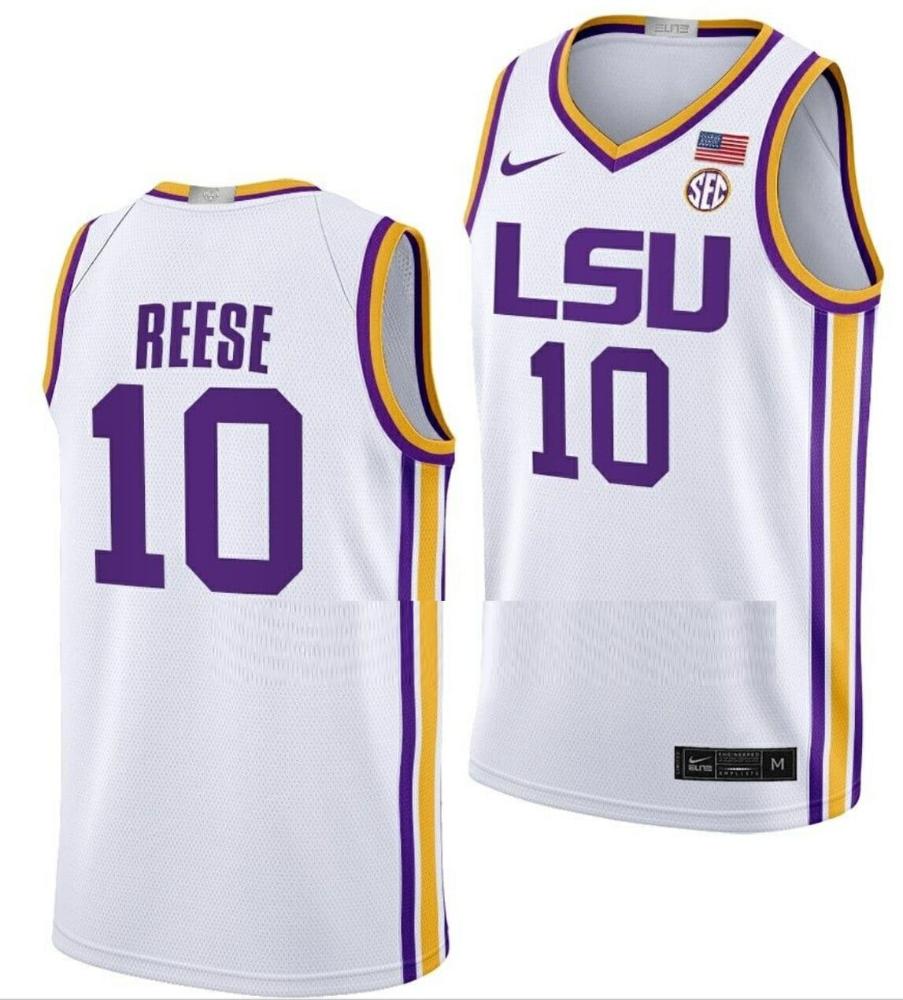 Angel Reese Jersey Lsu Tigers College Basketball White 10