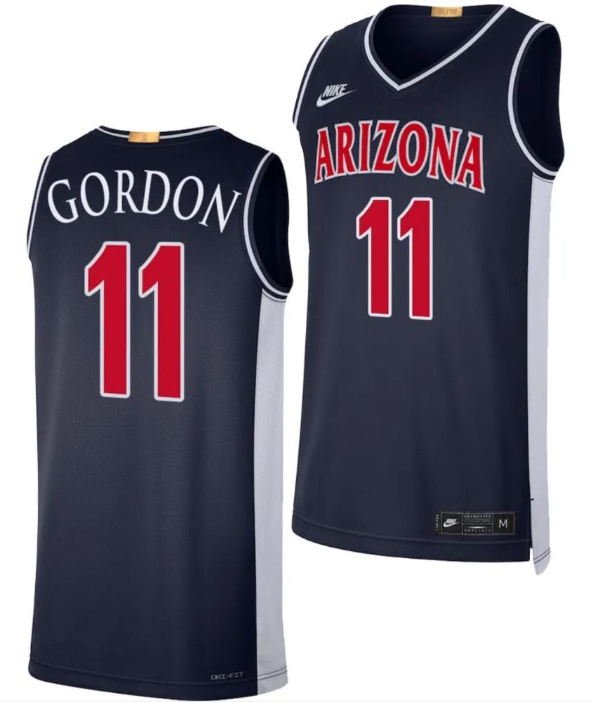 Arizona Wildcats Aaron Gordon Jersey 11 Limited Retro Basketball 2023 24 Navy