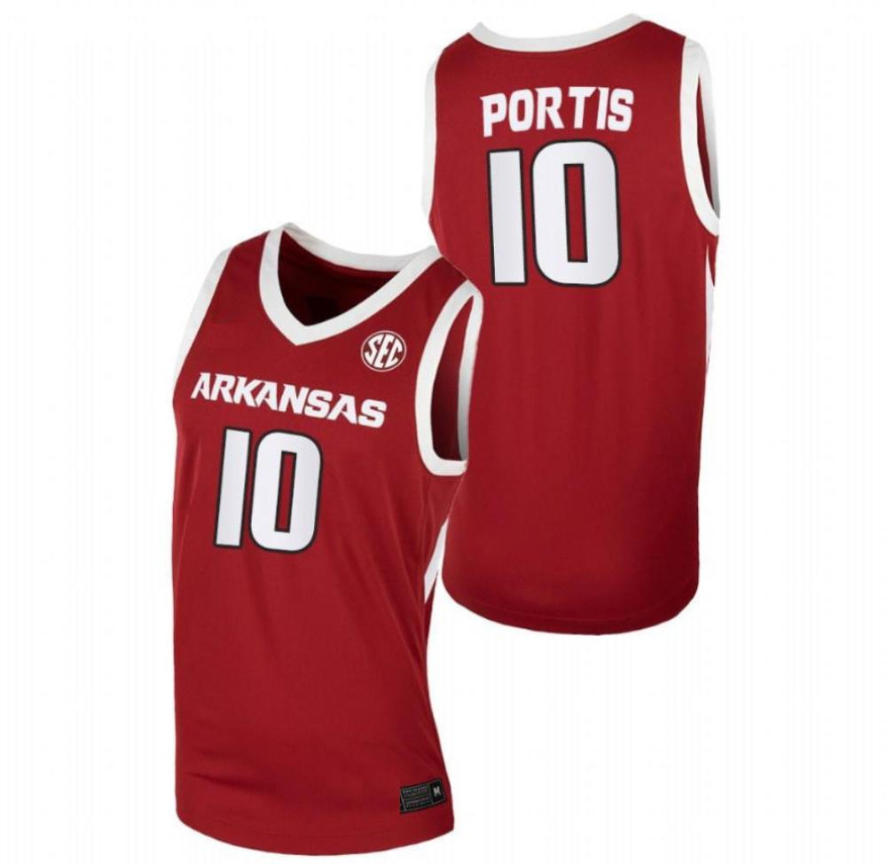 Arkansas Razorbacks College Basketball Red Jersey Bobby Portis 10