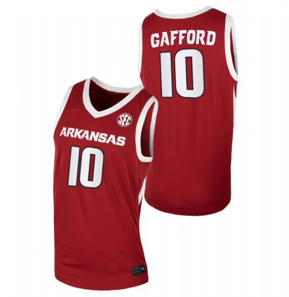 Arkansas Razorbacks College Basketball Red Jersey Daniel Gafford 10