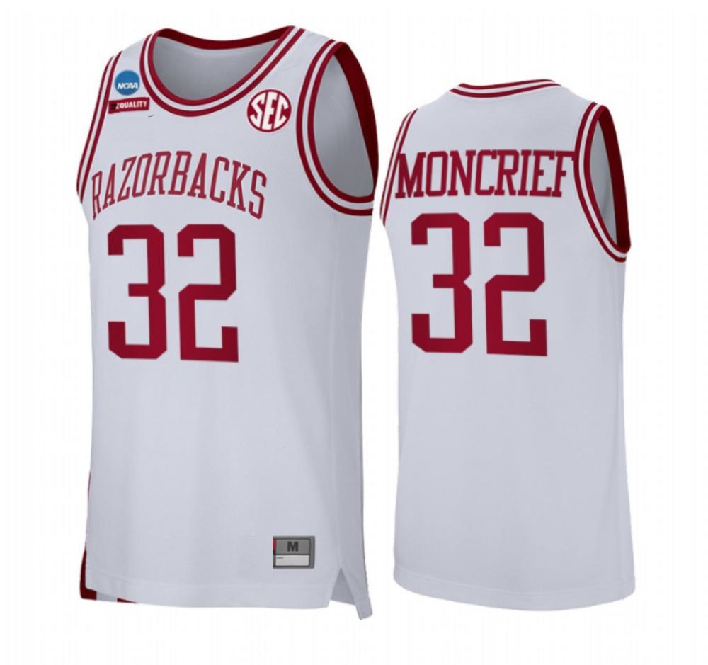 Arkansas Razorbacks College Basketball White Jersey Sidney Moncrief 32