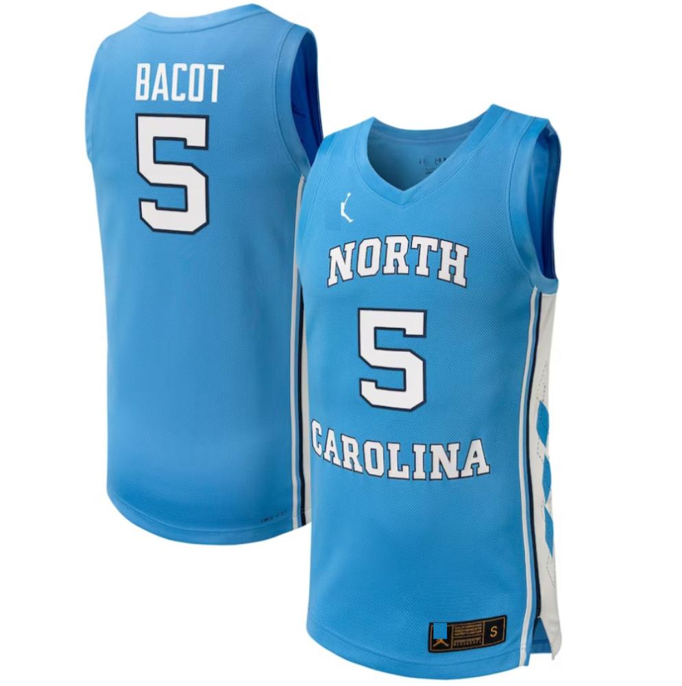 Armando Bacot 5 North Carolina Tar Heels Nil Basketball Replica Player Jersey