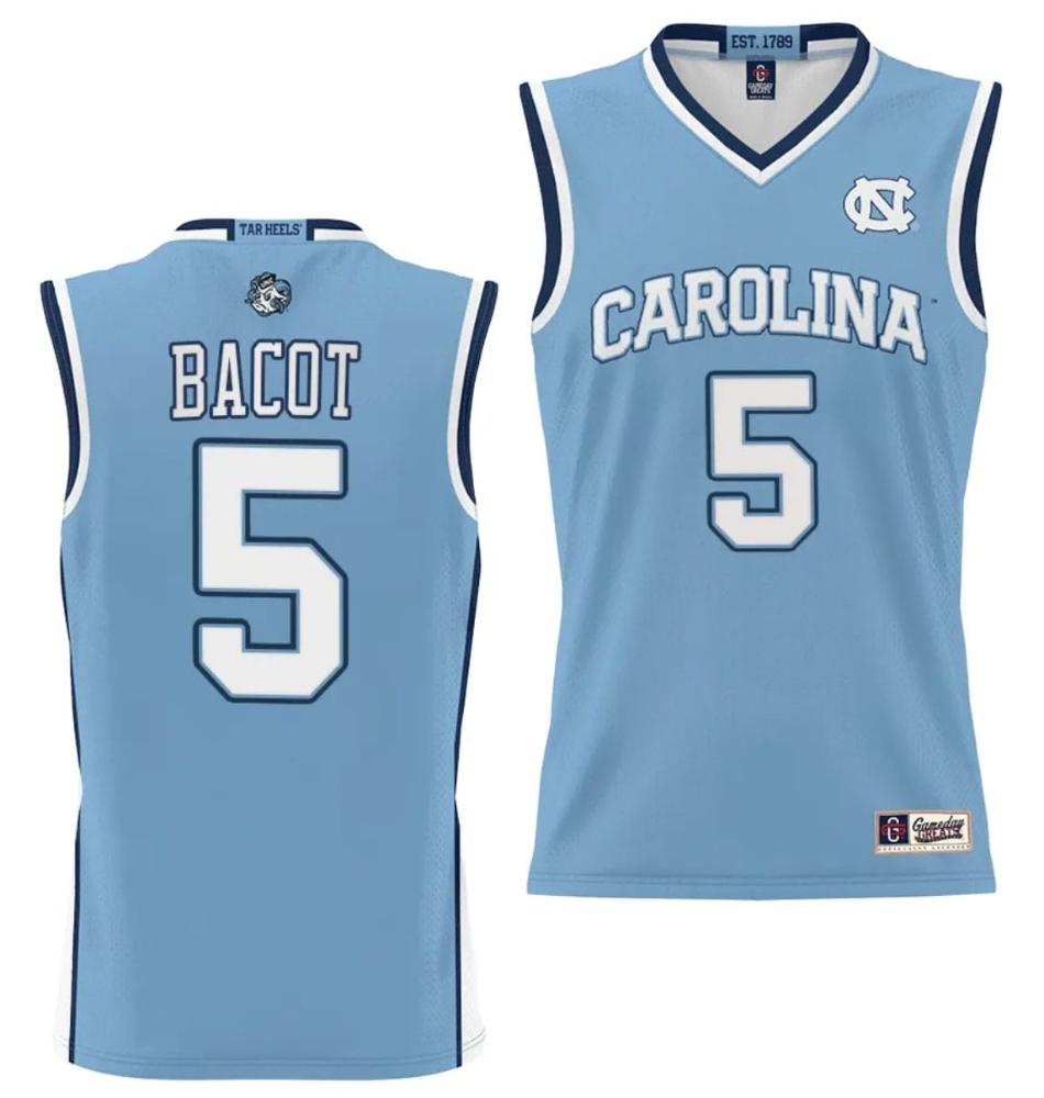 Armando Bacot Jersey 5 Unc Tar Heels Nil College Basketball Lightweight Blue