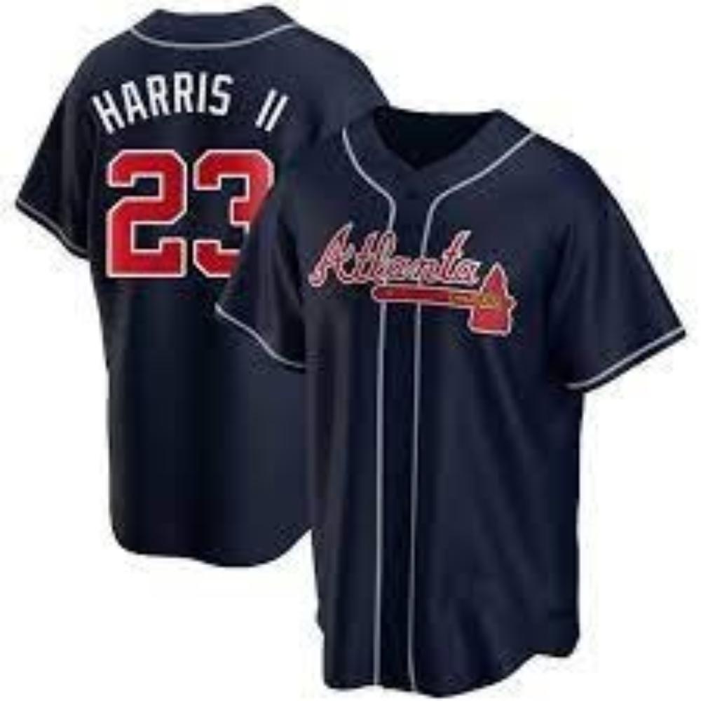 Atlanta Braves Michael Harris Ii Jersey Navy Blue 23 Home Limited Baseball