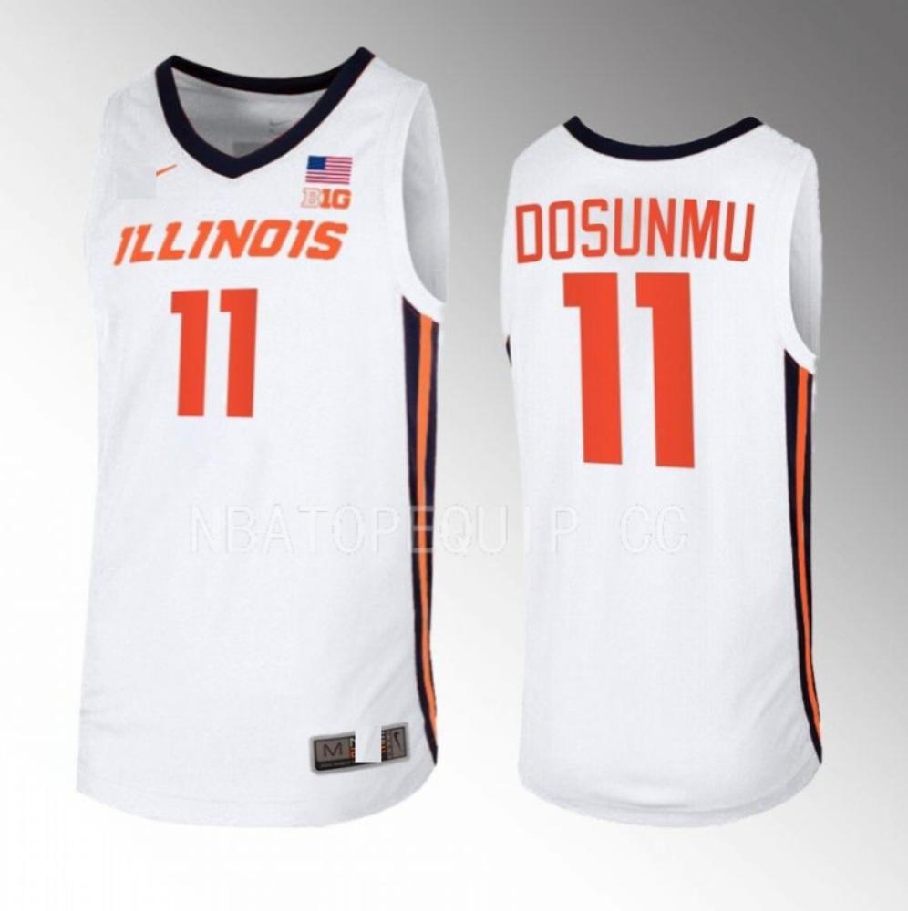 Ayo Dosunmu 11 Ncaa Illinois Fighting Illini College Basketball Jersey White