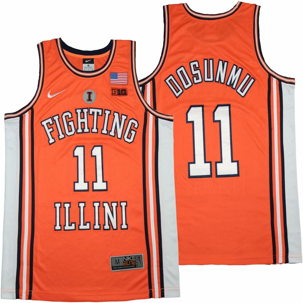 Ayo Dosunmu Jersey Illinois Fighting Illini Ncaa Basketball Orange 11