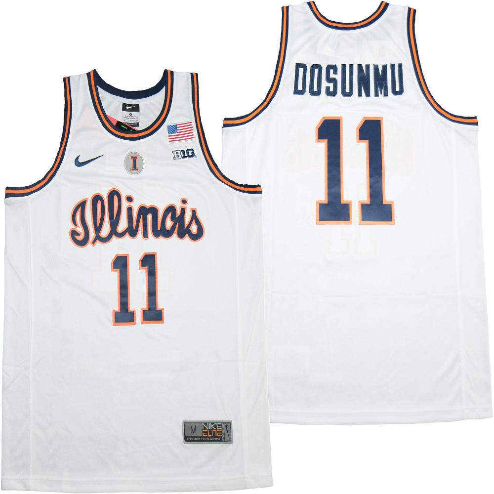 Ayo Dosunmu Jersey Illinois Fighting Illini Ncaa Basketball White 11
