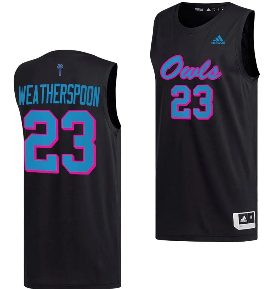 Brandon Weatherspoon Jersey 23 Fau Owls College Basketball Replica Black