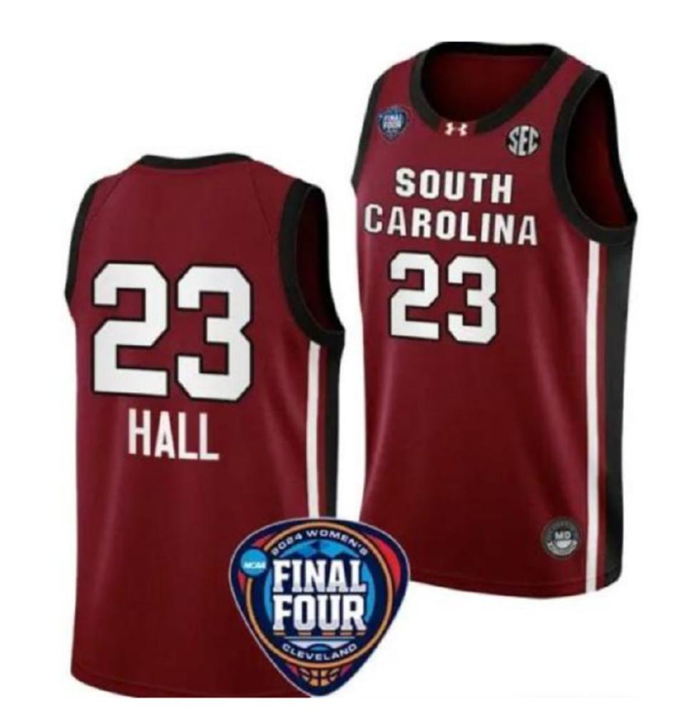 Bree Hall Jersey 23 South Carolina Gamecocks Basketball 2024 Ncaa Champions