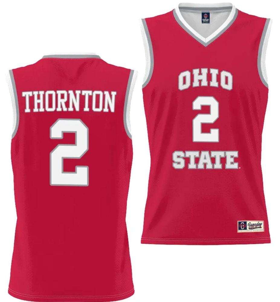 Bruce Thornton Jersey 2 Ohio State Buckeyes College Basketball Lightweight Sca