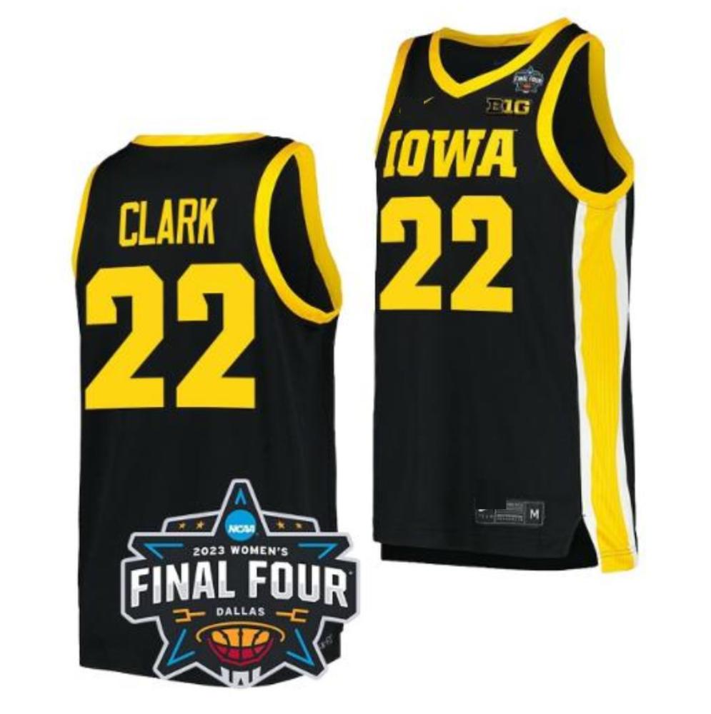 Caitlin Clark 22 Ncaa Final Four Iowa Hawkeyes College Basketball Jersey Black
