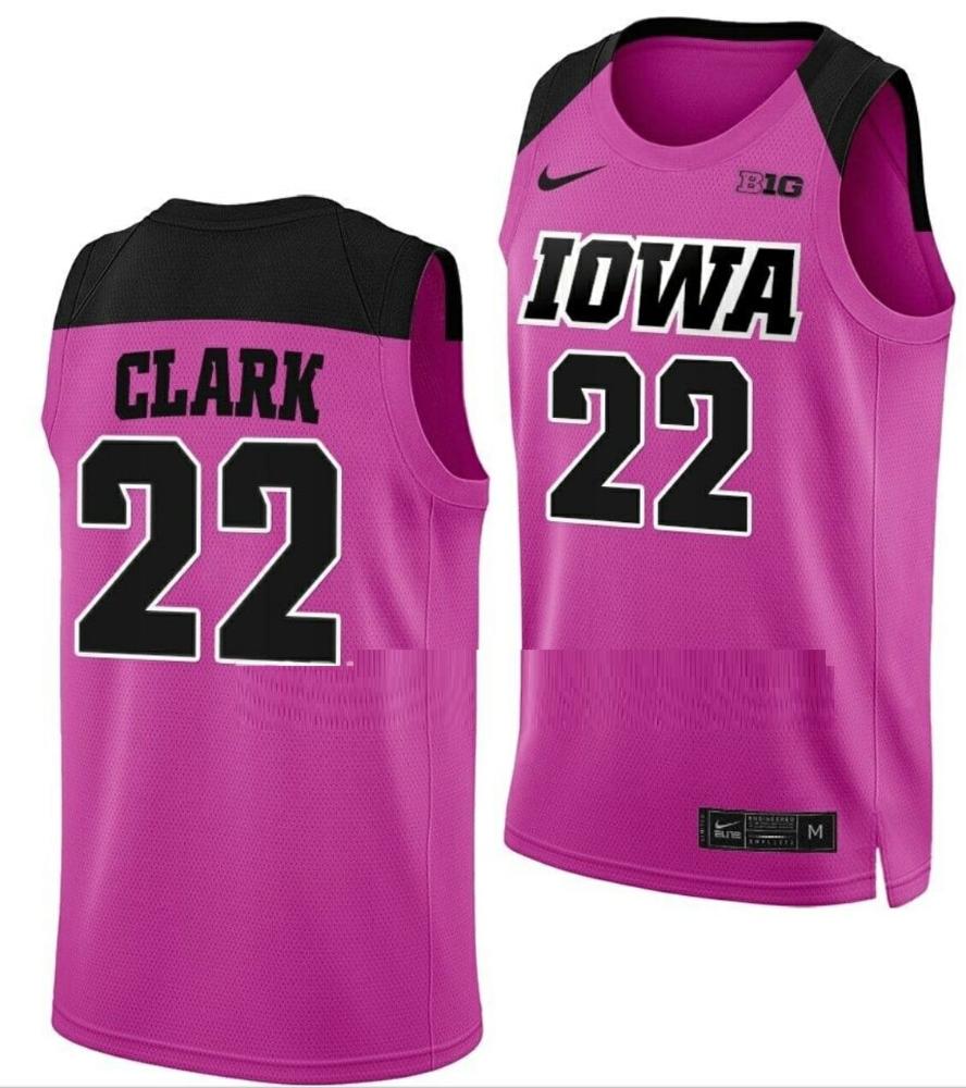 Caitlin Clark Jersey Iowa Hawkeyes College Basketball Pink 22