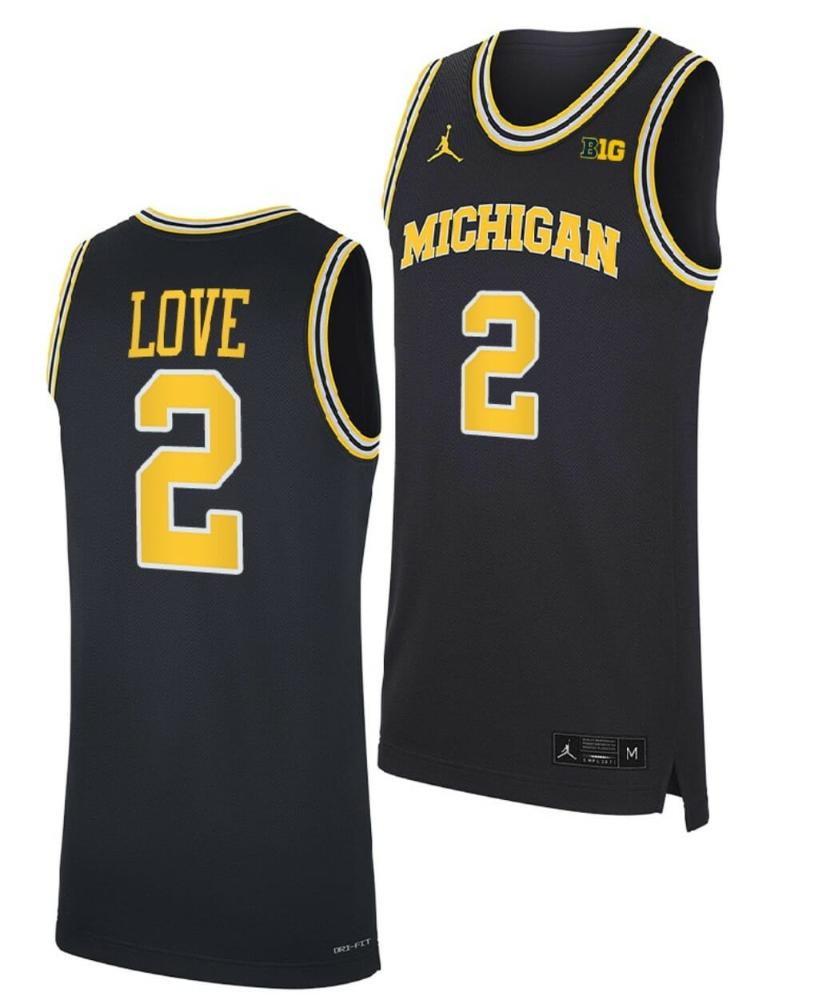 Caleb Love Jersey Michigan Wolverines College Basketball Replica Jersey Navy 2