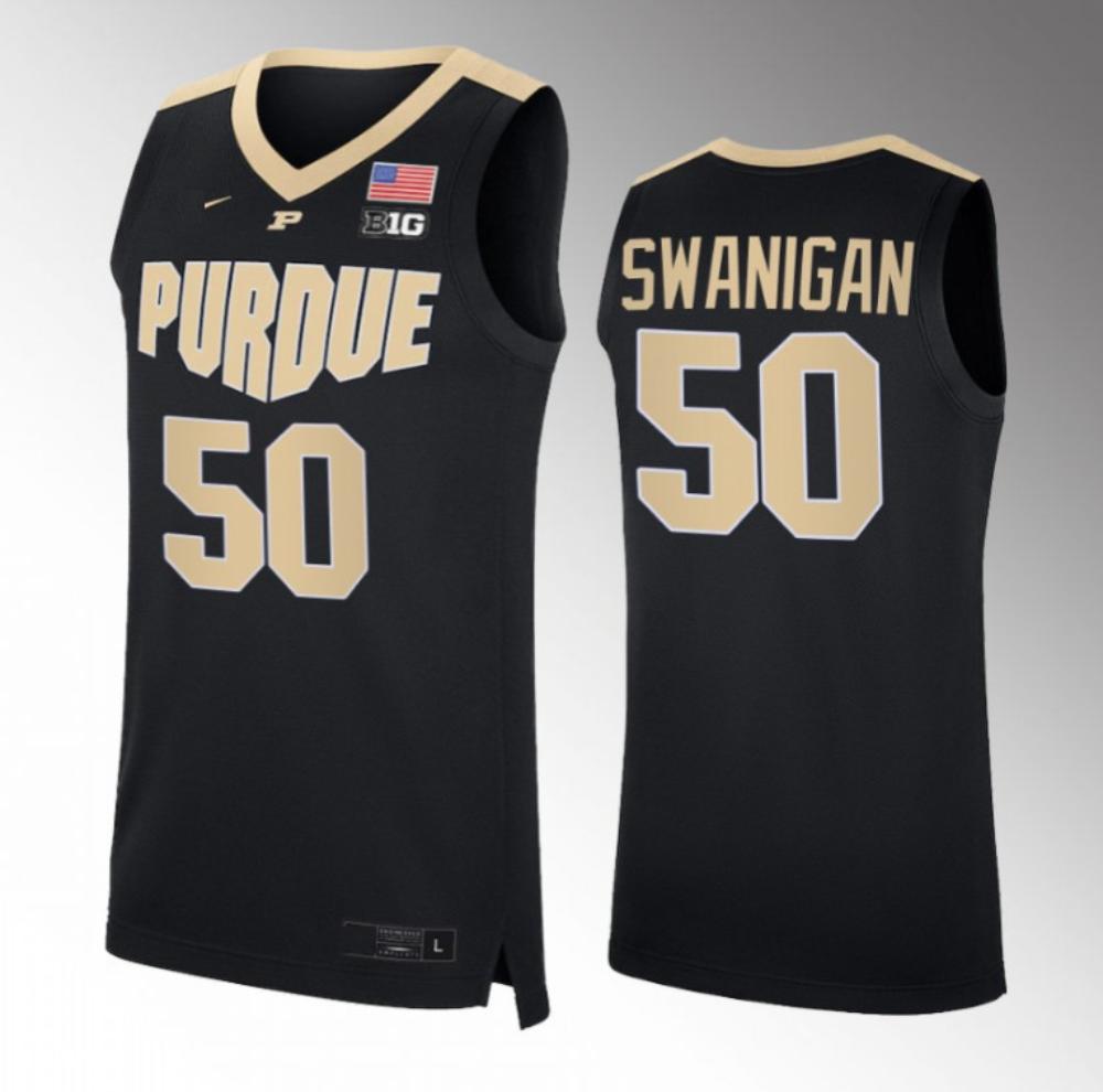 Caleb Swanigan 50 Ncaa Purdue Boilermakers College Basketball Jersey Black