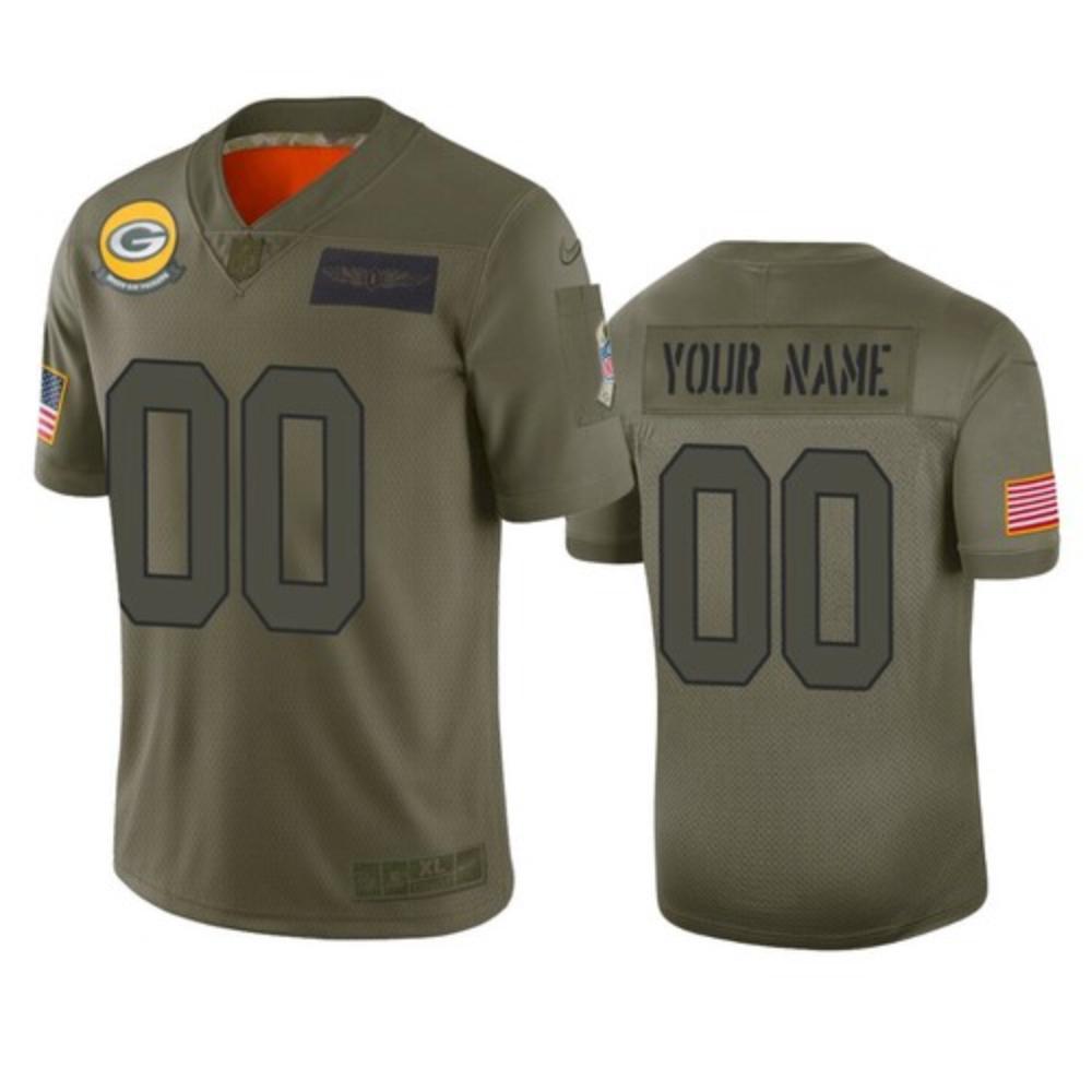 Camo Custom Jersey 2019 Salute To Service Green Bay Packers