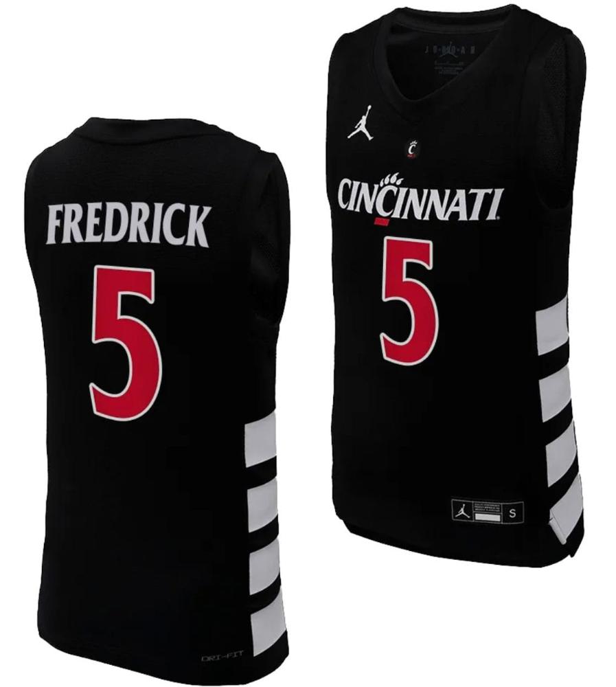 Cj Fredrick Jersey 5 Cincinnati Bearcats College Basketball Replica 2023 24 Bl