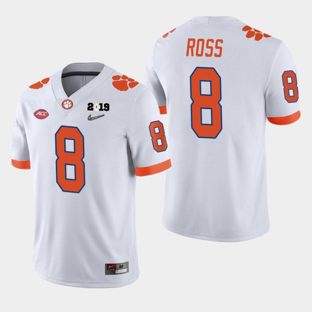 Clemson Tigers 8 Justyn Ross White Stitched Football Jersey