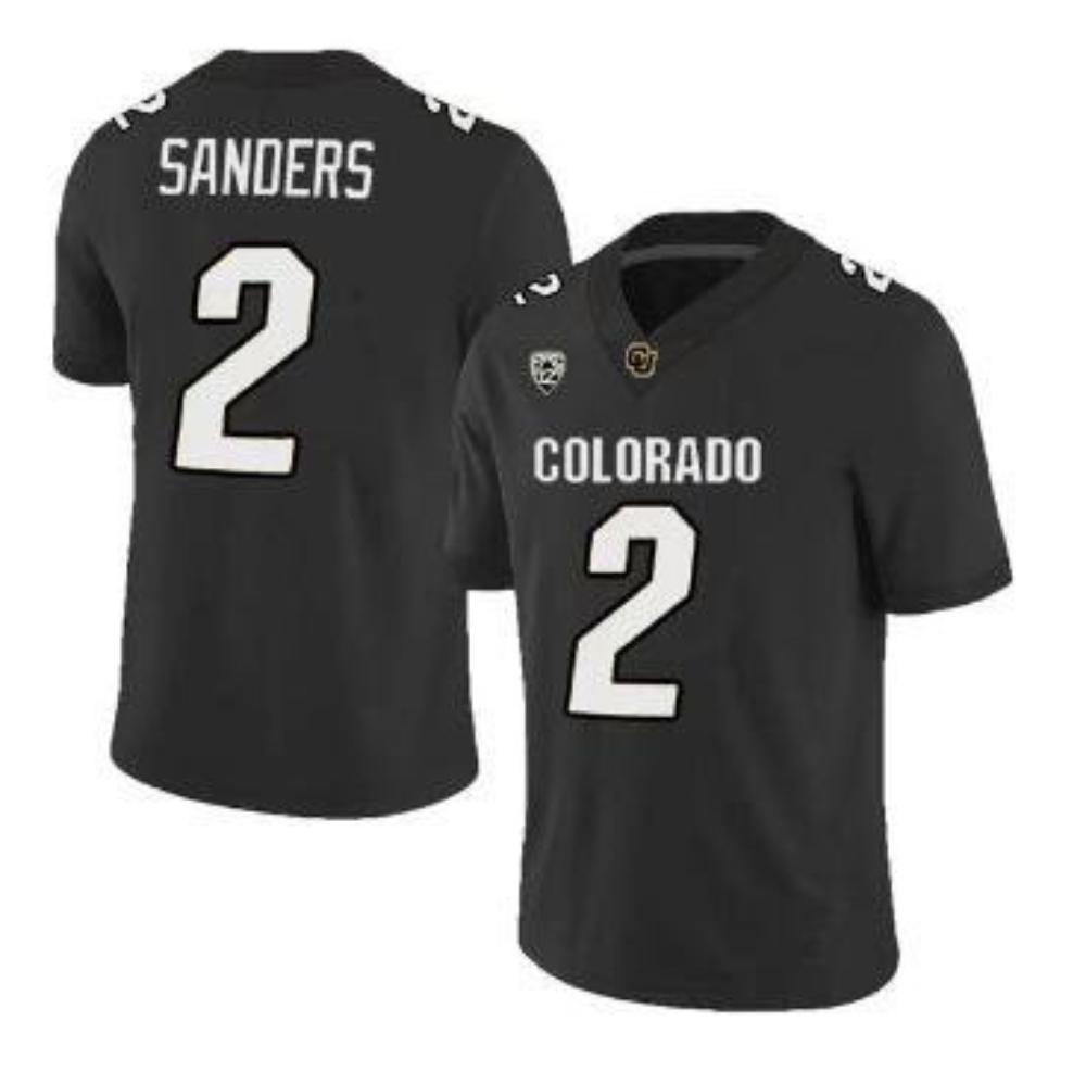 Colorado Buffaloes 2 Shedeur Sanders Black Stitched Football Jersey