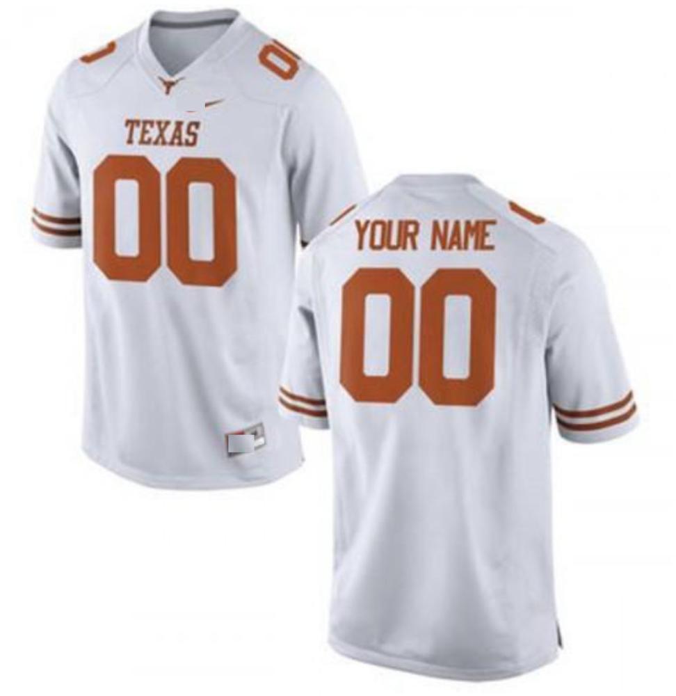 Custom 00 Ncaa 2023 24 Texas Longhorns College Football Jersey White