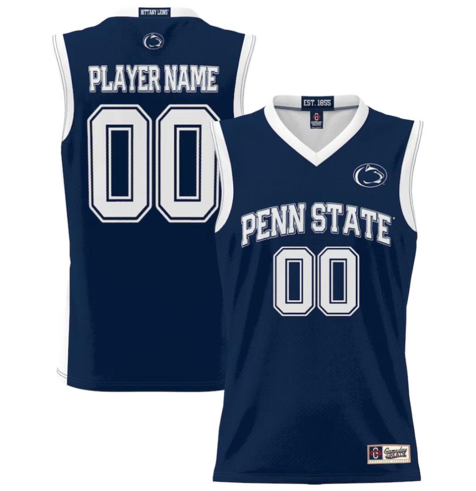 Custom 00 Ncaa 2024 Penn State Nittany Lions Lightweight Basketball Navy Jersey