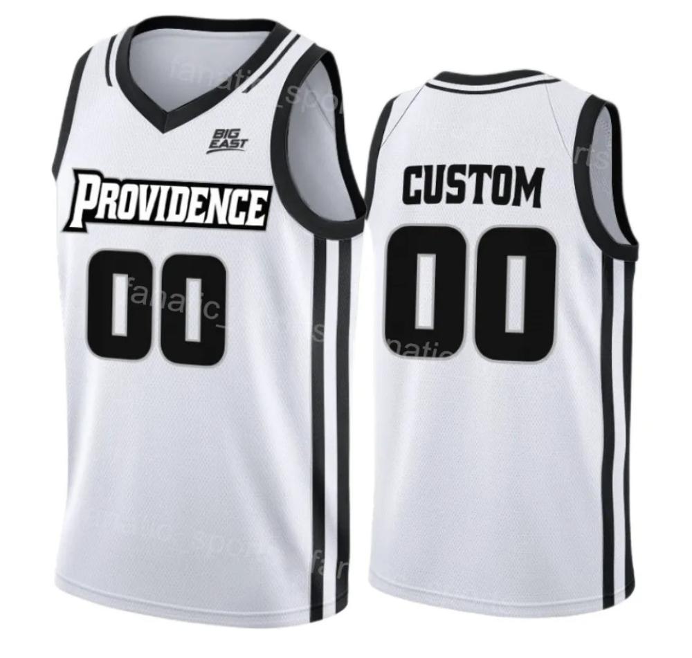 Custom 00 Providence Friars Ncaa College Basketball Jersey White