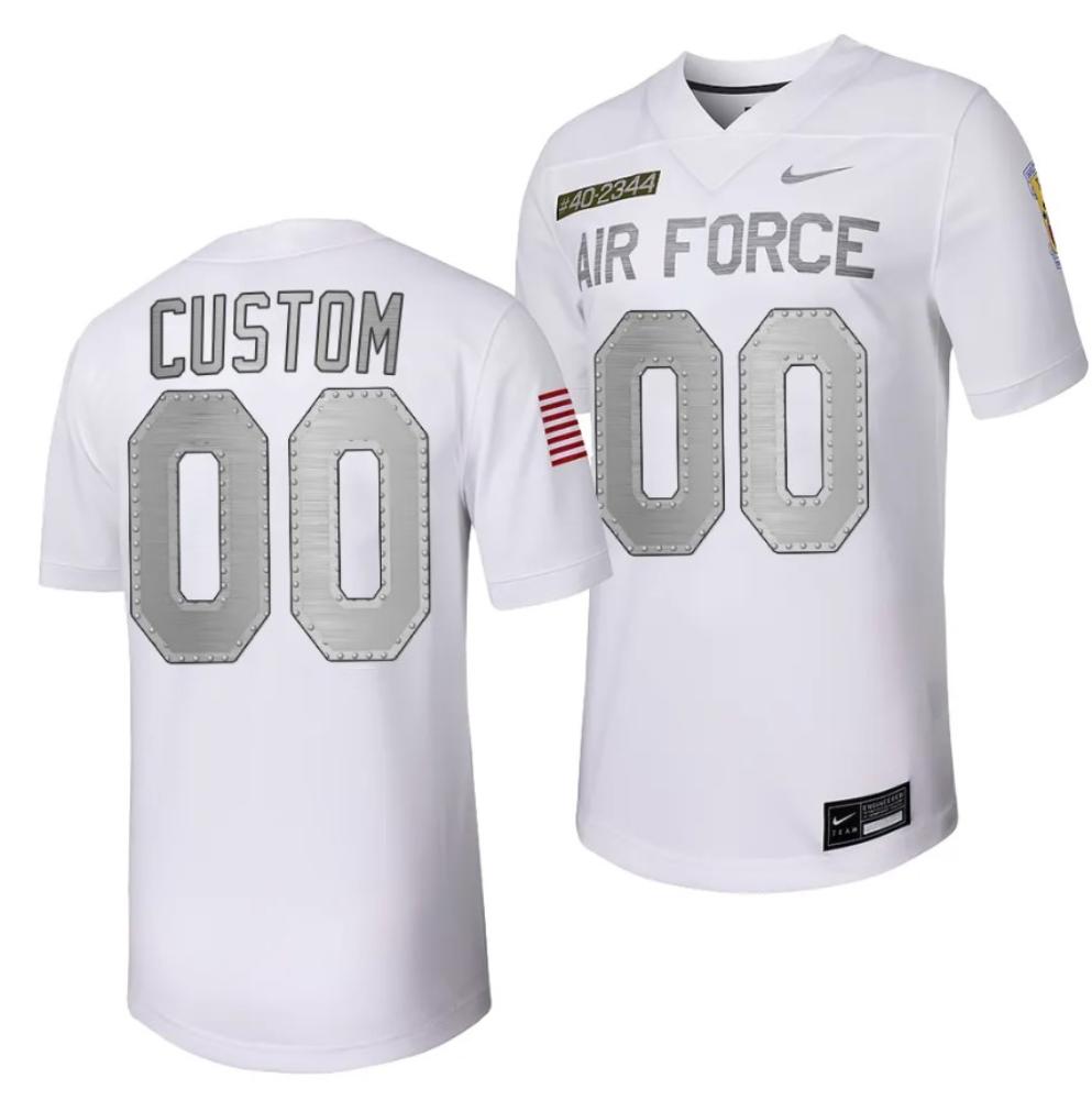 Custom Air Force Falcons Jersey Namenumber Football Rivalry Legacy Series White