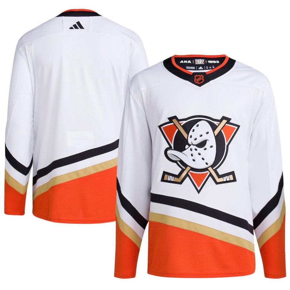 Custom Anaheim Ducks Your Name White Reverse Retro 20 Stitched Blank Hockey Je