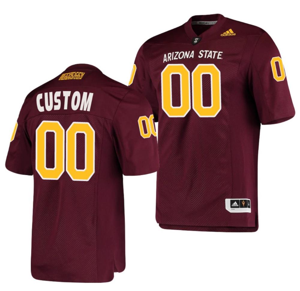 Custom Arizona State Sun Devils Jersey Ncaa College Football Maroon Replica