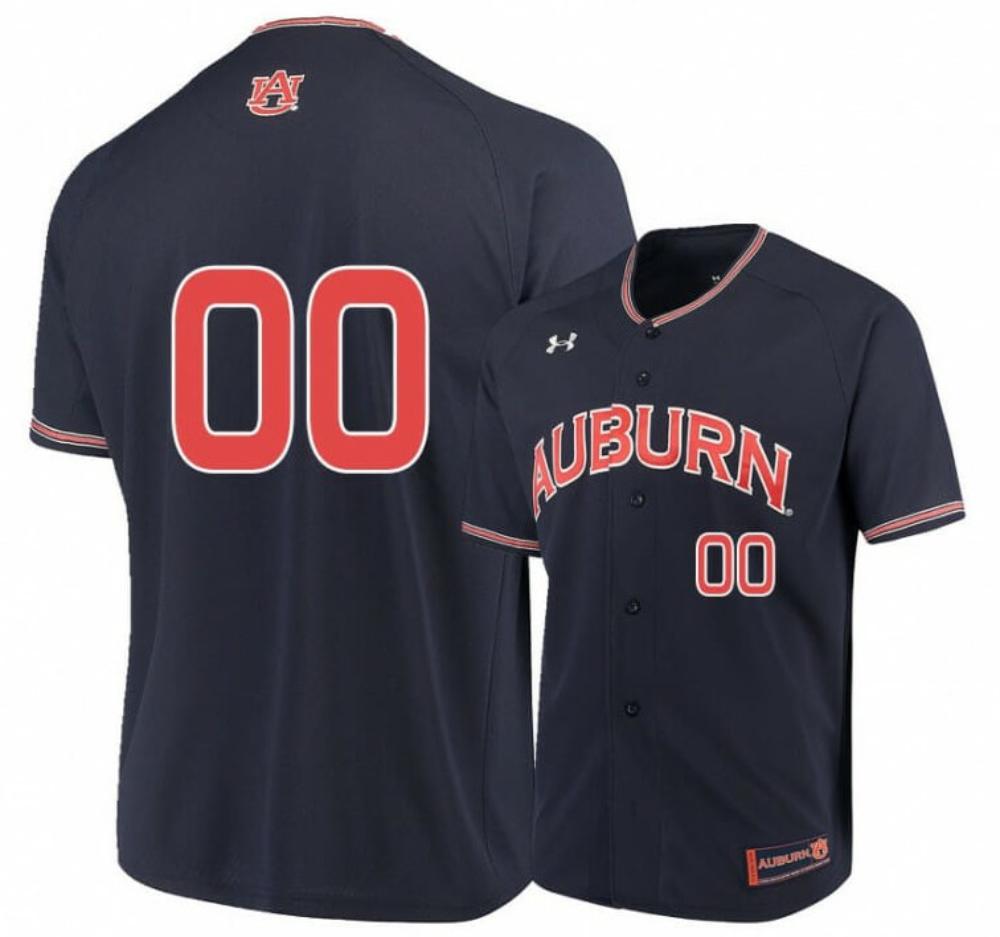 Custom Auburn Tigers Jersey College Baseball Under Armour Navy