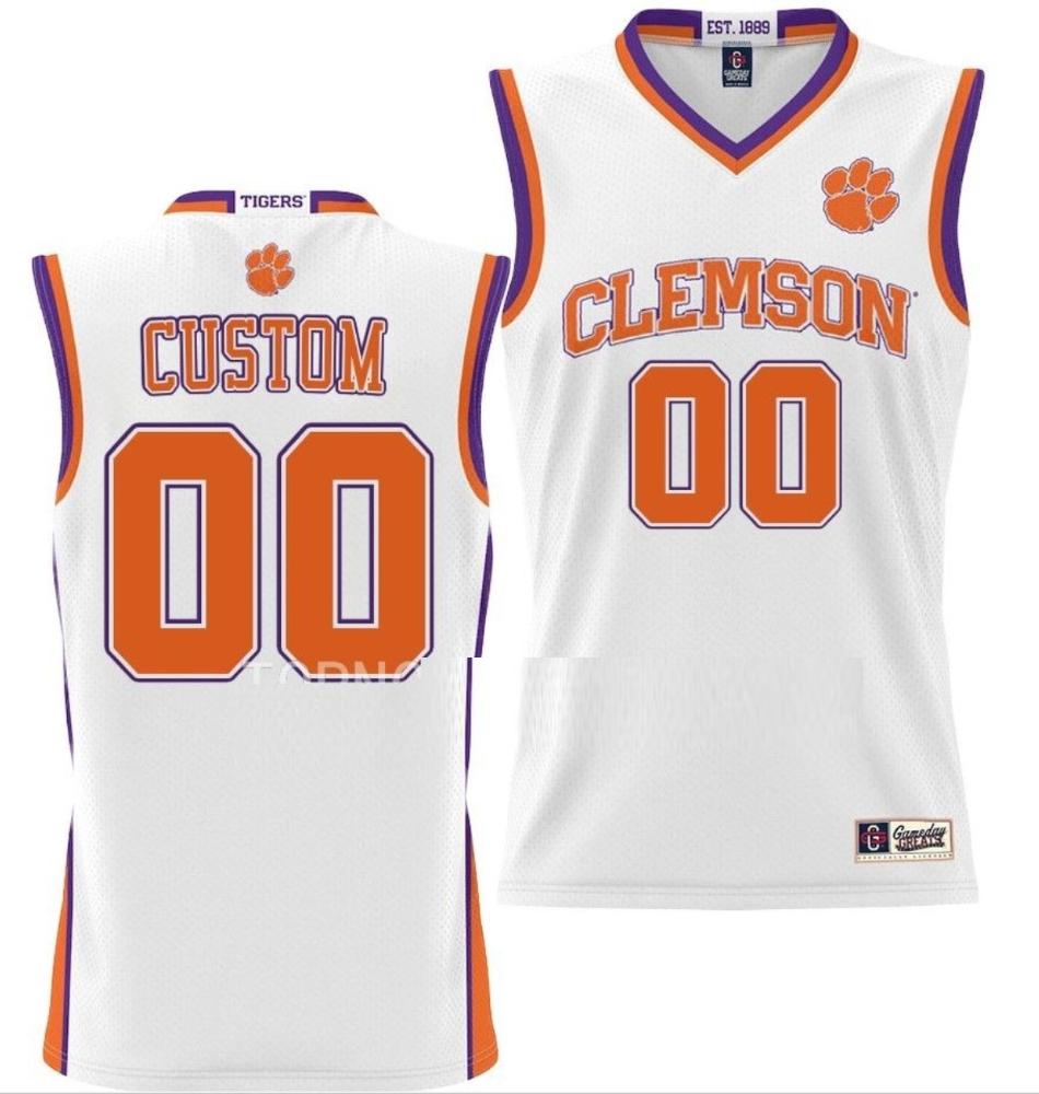 Custom Clemson Tigers Jersey Name And Number College Nil Pick a player White
