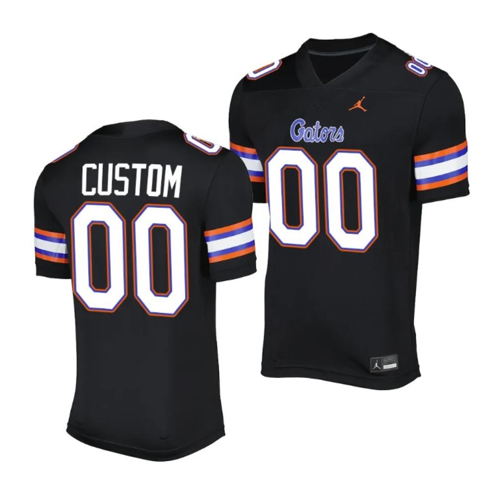 Custom Florida Gators Jersey Alternate Game Black 2023 Salute To Service Uniform