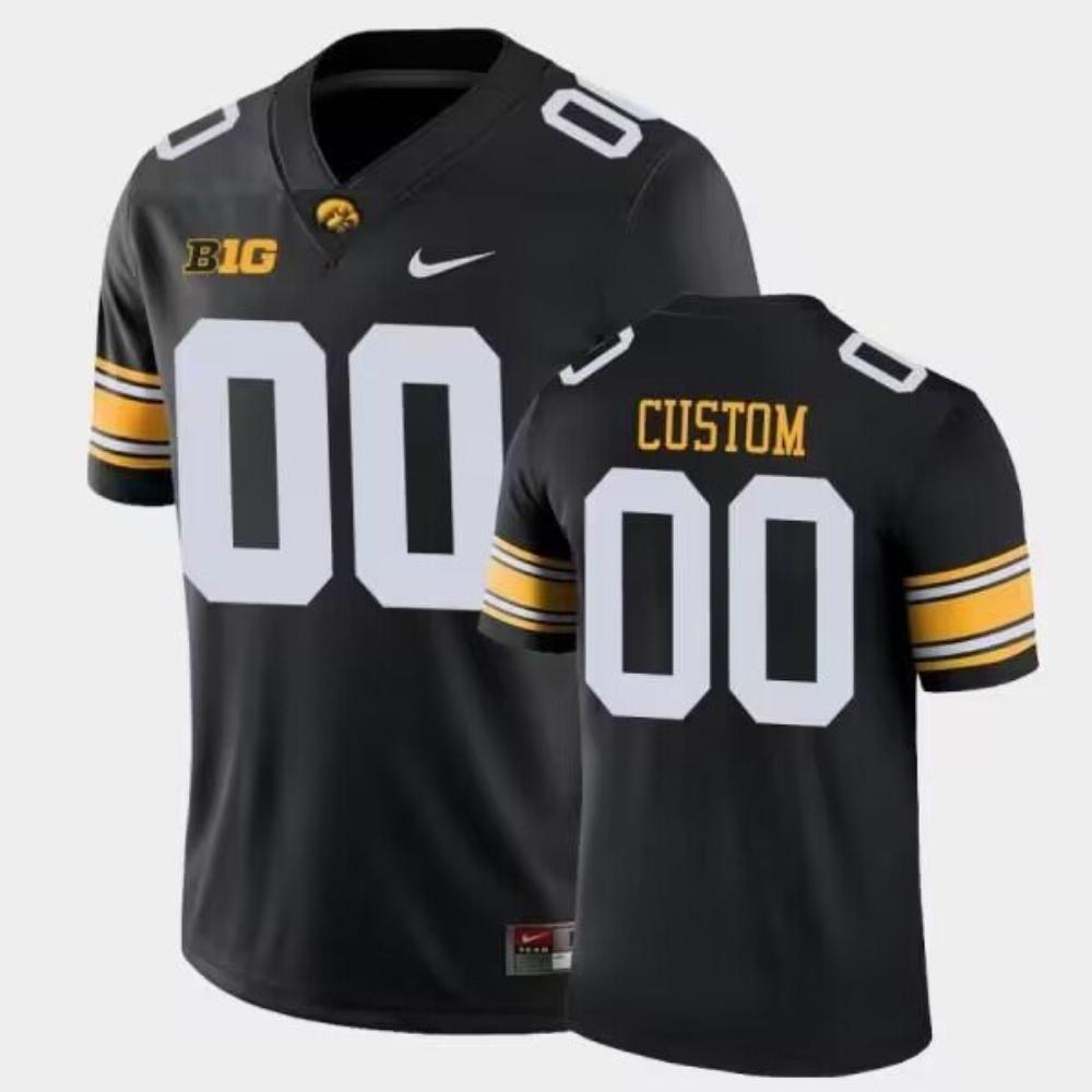 Custom Iowa Hawkeyes Active Player Black Stitched Jersey