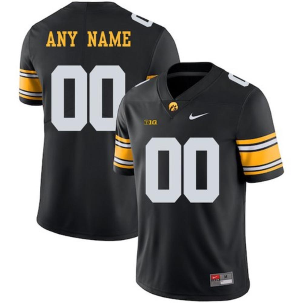 Custom Iowa Hawkeyes Jersey Name And Number College Ncaa Football Replica Black