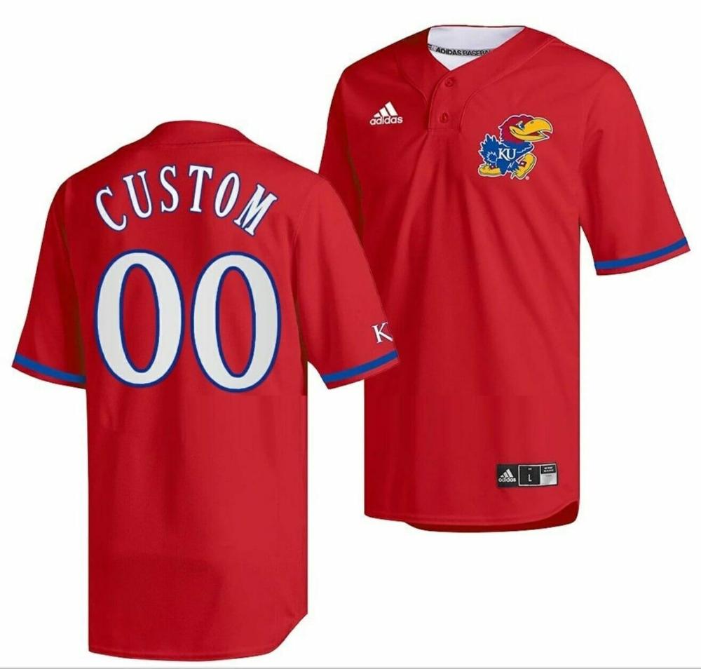 Custom Kansas Jayhawks Jersey Baseball Ncaa College Red