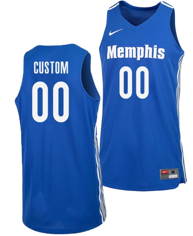 Custom Memphis Tigers Jersey Name And Number College Basketball Blue