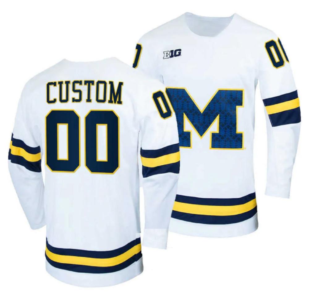 Custom Michigan Wolverines Jersey 2024 Ncaa Mens Hockey Tournament Schedule