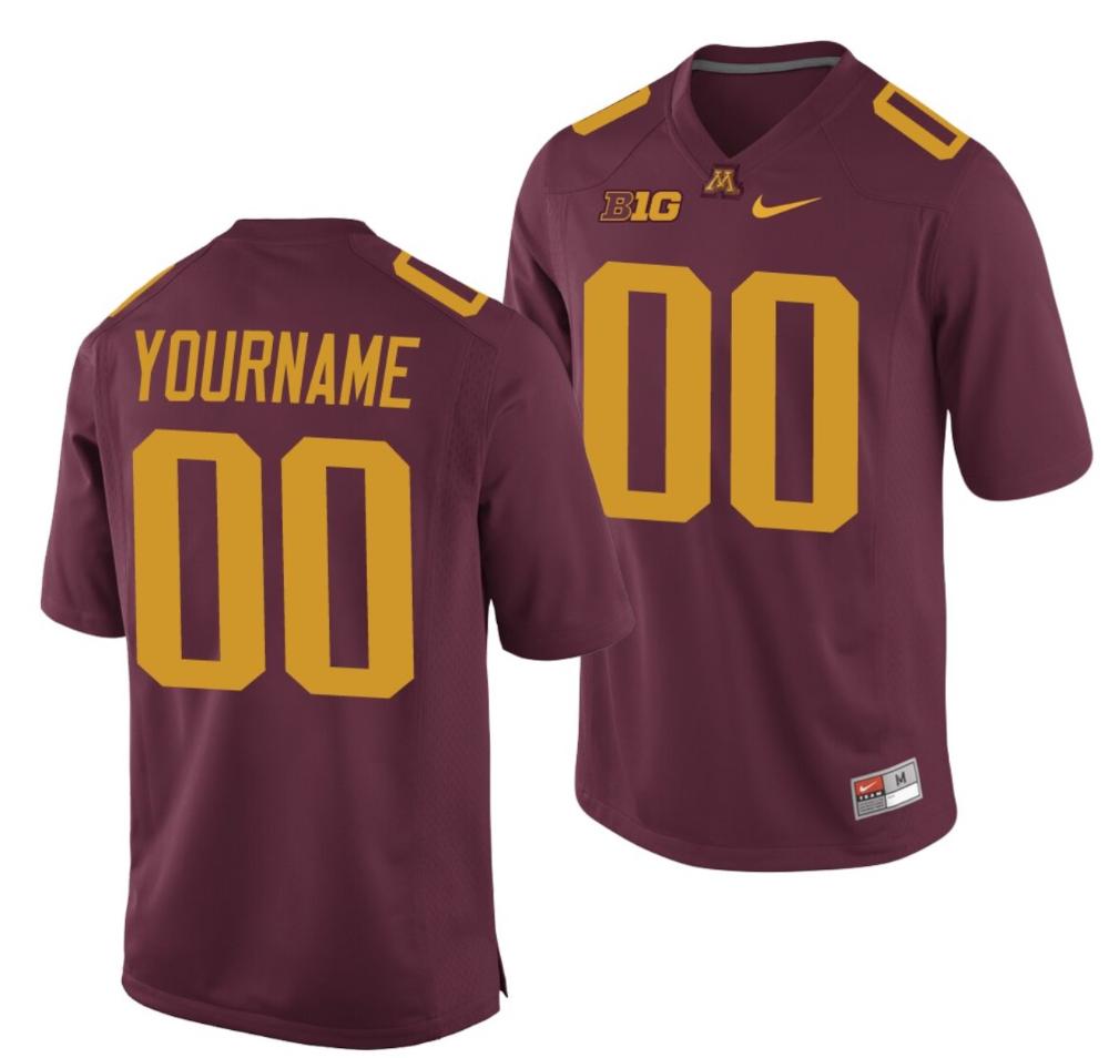 Custom Minnesota Golden Gophers Jersey Name And Number Ncaa College Football Red