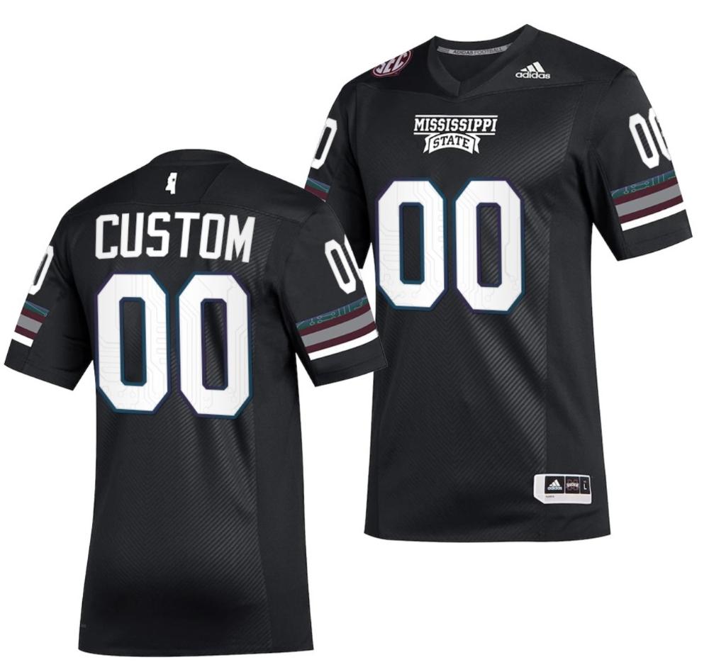Custom Mississippi State Bulldogs Jersey Name And Number College Football Black