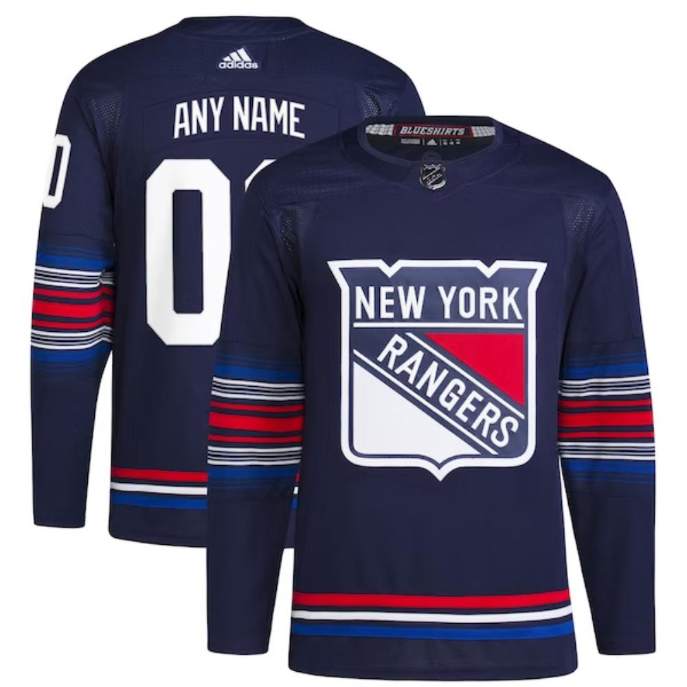 Custom New York Rangers Hockey Alternate Navy Jersey All Stitched