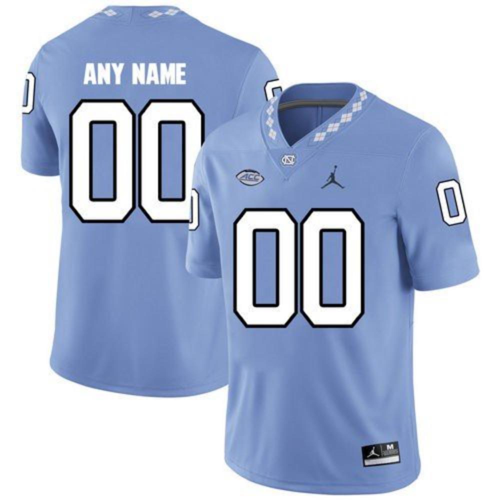 Custom North Carolina Tar Heels Jersey Name Number Ncaa College Football Blue